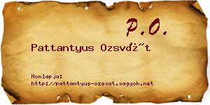 Pattantyus Ozsvát névjegykártya